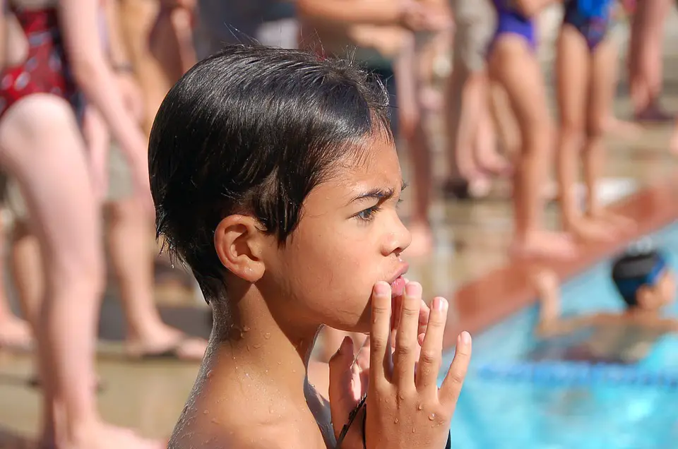 Boy Swimming Swim Meet Thinking Pensive Child son scholarship athletic